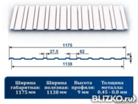 Профнастил С9 рал 9002 ярко белый ХП