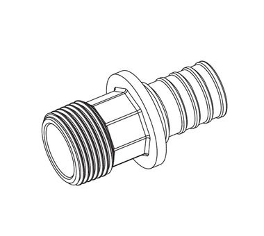 Rautitan Переходник с наружной резьбой20-R 1 (RX). Rehau