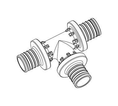 Rautitan Тройник равнопроходной 16-16-16 PX Rehau