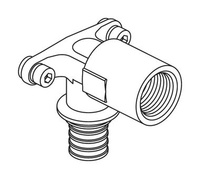 Rautitan Угольник настенный с длинным нарезным патрубком 20-R 1/2 Rehau