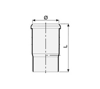 Компенсационный патрубок D50 утроенный Sinikon