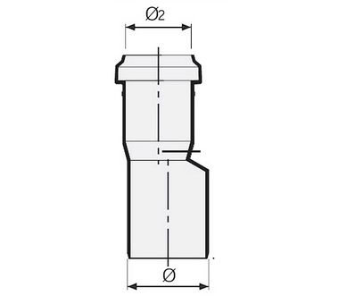 Переход эксцентрический D40x32 Sinikon