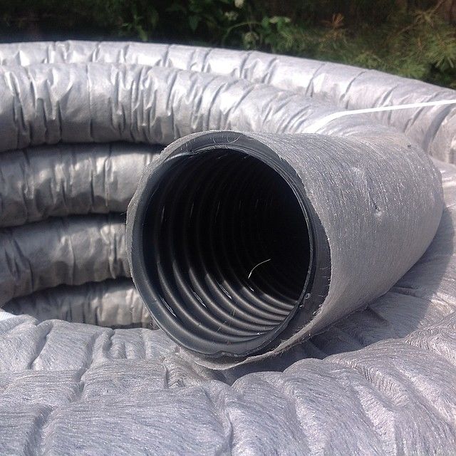 Дренажная труба 110 мм однослойная ПНД с перфорацией в Typar-фильтре 50 ...