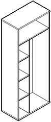 Гардероб комбинированный (выдвижная вешалка)