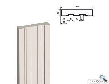 Пилястра Тело ПЛВ-200/3 200х40 мм