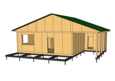 Дом из СИП панелей, проект 
