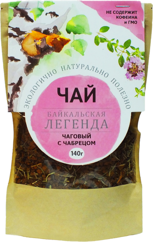 Чай "Байкальская Легенда" чаговый с чабрецом, 140 г, Байкальская Легенда