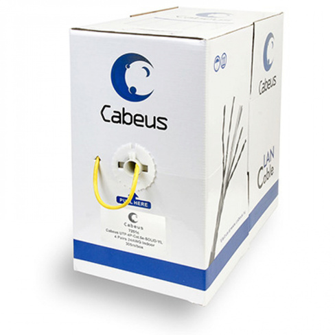 Одножильный кабель Cabeus UTP-4P-Cat.5e-SOLID-YL