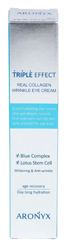 Тройной эффект Крем для кожи вокруг глаз с морским коллагеном, 40 мл, Aronyx