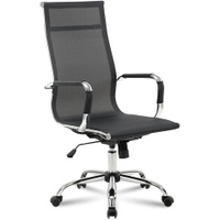 Кресло руководителя BRABIX BRABIX Line EX-530, хром, сетка, черное, 531846