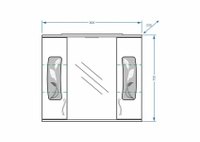 Шкаф зеркальный Каламита 800 VAKO (Вако)