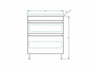 Тумба под раковину Кармен Сомо 70, 2 ящика