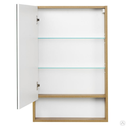 Зеркальный шкаф Aquaton Сканди 55 см белый, дуб рустикальный 1A252102SDZ90