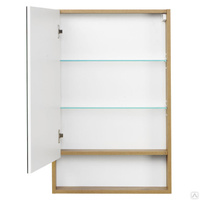 Зеркальный шкаф Aquaton Сканди 55 см белый, дуб рустикальный 1A252102SDZ90