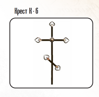Крест надгробный К-6 с распятием, 85х210 см