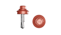 Саморез 5 5x19 кровельный 3016 кораллово-красный