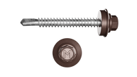 Саморез 4 8x50 кровельный 8017 шоколадно-коричневый