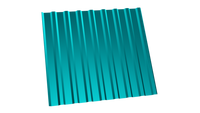 Профнастил МП-20 5021 голубая вода 0,35 полимерное покрытие