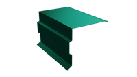 Торцевая планка фигурная 6005 зелёный мох 15x110x110x15