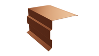 Торцевая планка фигурная 8004 медно коричневый стальной бархат