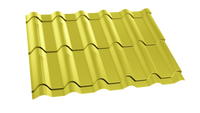 Металлочерепица Даймонд 1018 жёлтый цинк 0,5 полимерное покрытие