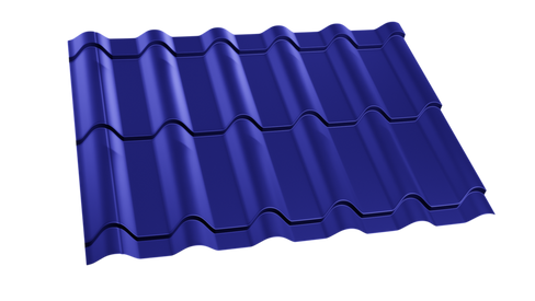 Металлочерепица Даймонд 5002 ультрамариновый 0,45 полимерное 1160 1050