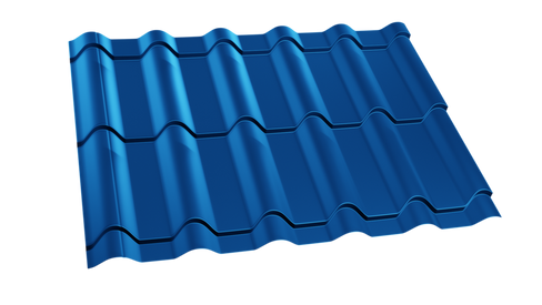 Металлочерепица Даймонд 5005 сигнальный синий 0,45 полимерное покрытие