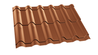 Металлочерепица Даймонд 8004 медно коричневый 0,45 полимерное 1160 1050