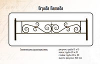 Оградка металлическая Паллада, 40 см