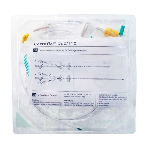 Катетер центральный венозный 2-x канальный Certofix