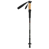 Палка для скандинавской ходьбы, телескопическая, 3 секции, до 135 см, (1 шт), цвет чёрный ONLITOP