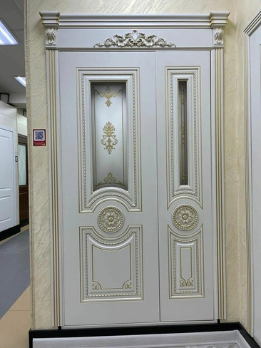 Дверь межкомнатная Сан-Ремо золото GL, двустворчатая, остекленная