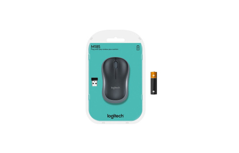 Беспроводная мышь Logitech WirelessMouseM185Grey