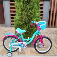 Велосипед детский 18 Timetry цвет розовый-бирюзовый