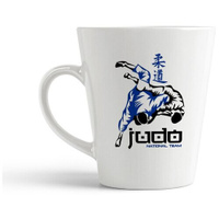 Кружка-латте CoolPodarok Judo (дзюдо) Сине-черный шаблон