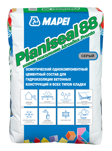 Гидроизоляция Mapei Planiseal 88, 25 кг
