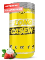 Казеин LONG CASEIN, 900 гр, вкус «Клубника со сливками», STEELPOWER SteelPower