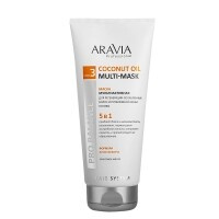 Aravia Professional - Маска мультиактивная 5 в 1 для регенерации ослабленных волос и проблемной кожи головы Coconut Oil,