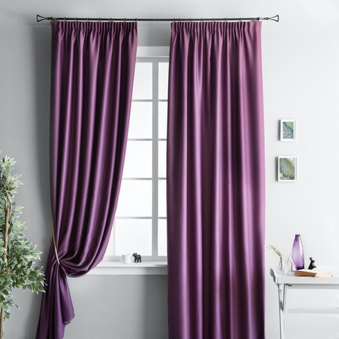 Классические шторы Блэквуд цвет: фиолетовый (200х270 см - 2 шт)