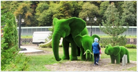 Топиарная фигура слоны, фигура из искусственного газона