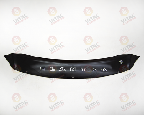Дефлектор капота SHORT VIP (пластик) Hyundai Elantra MD 2010-2016