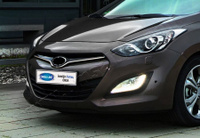 Накладка на решетку радиатора Omsa (3 шт, сталь) Hyundai i30 2012-2015