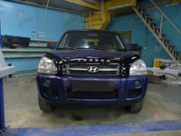 Дефлектор капота с клыками VIP (пластик) Hyundai Tucson 2004-2009