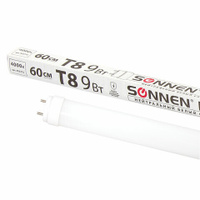 Лампа-трубка светодиодная SONNEN 9 Вт 30000 ч 60 см нейтральный белый аналог 18 Вт люминесцентной лампы LED T8-9W