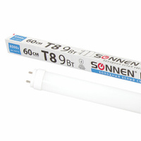 Лампа-трубка светодиодная SONNEN 9 Вт 30000 ч 60 см холодный белый аналог 18 Вт люминесцентной лампы LED T8-9W-65