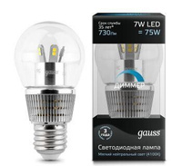 Лампа светодиодная gauss HA105202207-D, E27, G55, 7Вт, 4100 К