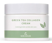 Успокаивающий крем на основе коллагена и экстракта зелёного чая Green Tea Collagen Cream The Skin House (Корея)