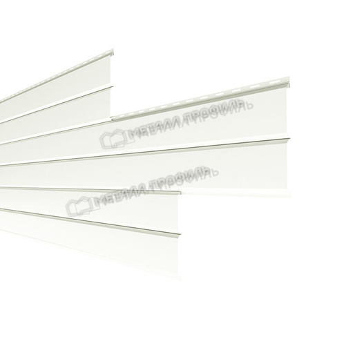 Сайдинг металлический L -Бруc ХL Полиэстр 0.45мм - RALL 9010 Чистый белый (