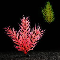 Растение искусственное аквариумное, светящееся, 20 см, красное Пижон Аква