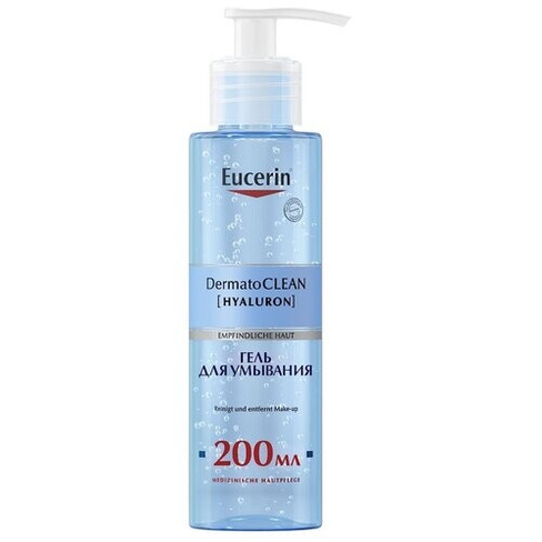Eucerin освежающий и очищающий гель для умывания DermatoClean [HYALURON], 200 мл, 239 г Beiersdorf AG